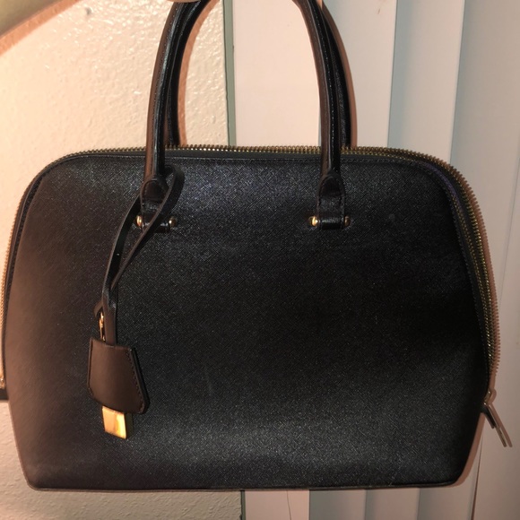 Zara Handbags - Zara Black Pleather Handbag